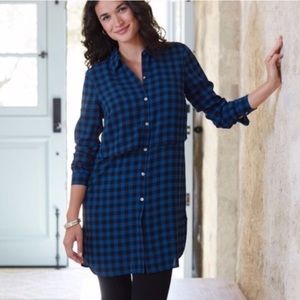 J. Jill Layered Buffalo Check Tunic